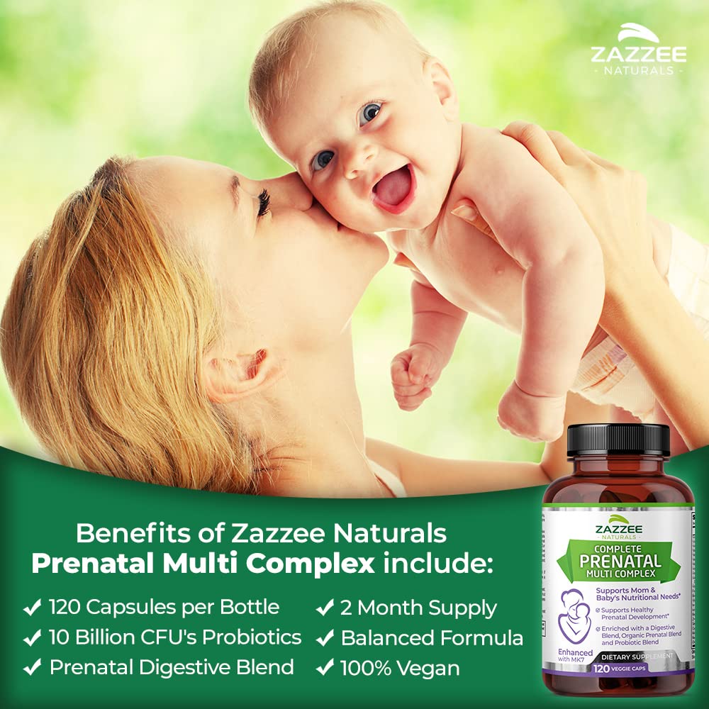 Zazzee Myo-Inositol Capsules and Extra Strength Prenatal Multi Complex